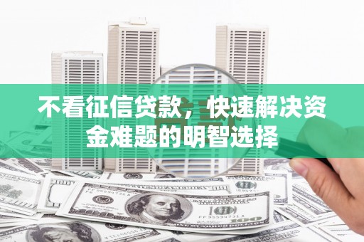博乐不看征信贷款，快速解决资金难题的明智选择