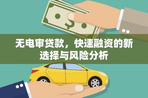 博乐无电审贷款，快速融资的新选择与风险分析