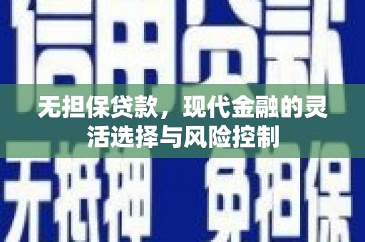 博乐无担保贷款，现代金融的灵活选择与风险控制