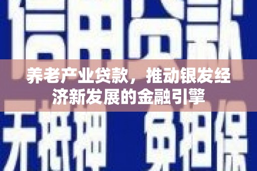 博乐养老产业贷款，推动银发经济新发展的金融引擎